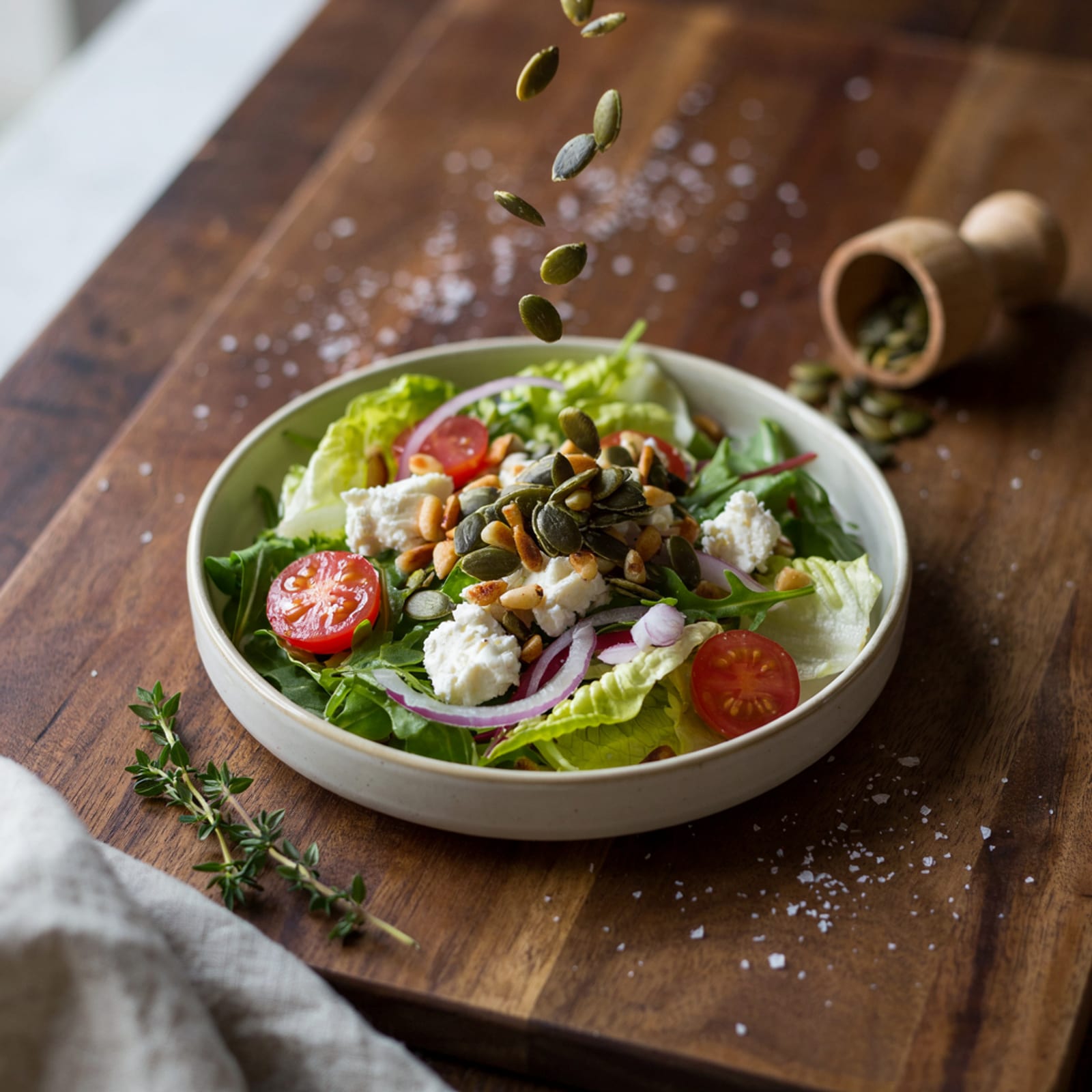 Ziegenkäse-Salat mit Kürbiskernöl – Bild 2