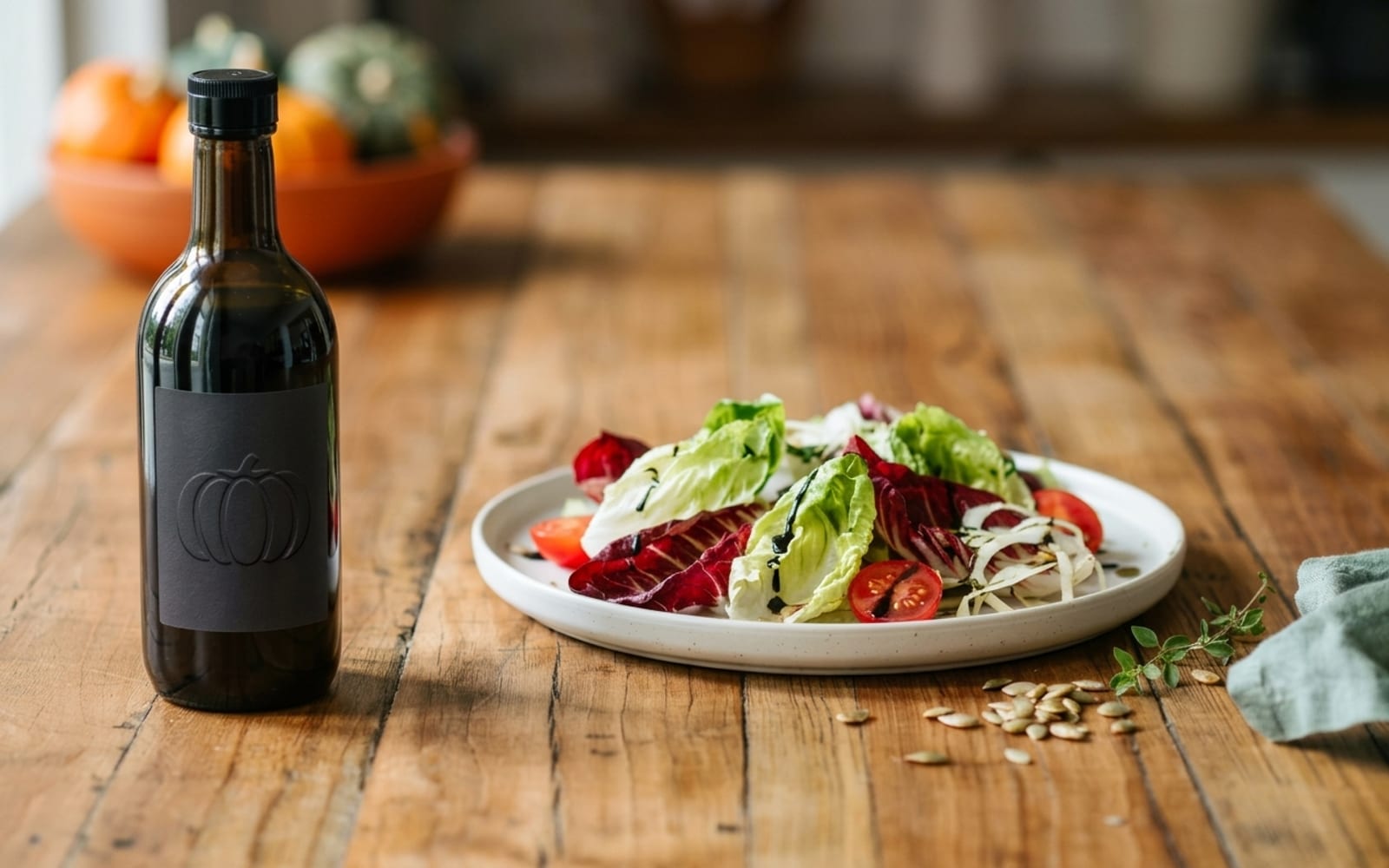 Dazu: Steirischer Salat mit Kürbiskernöl