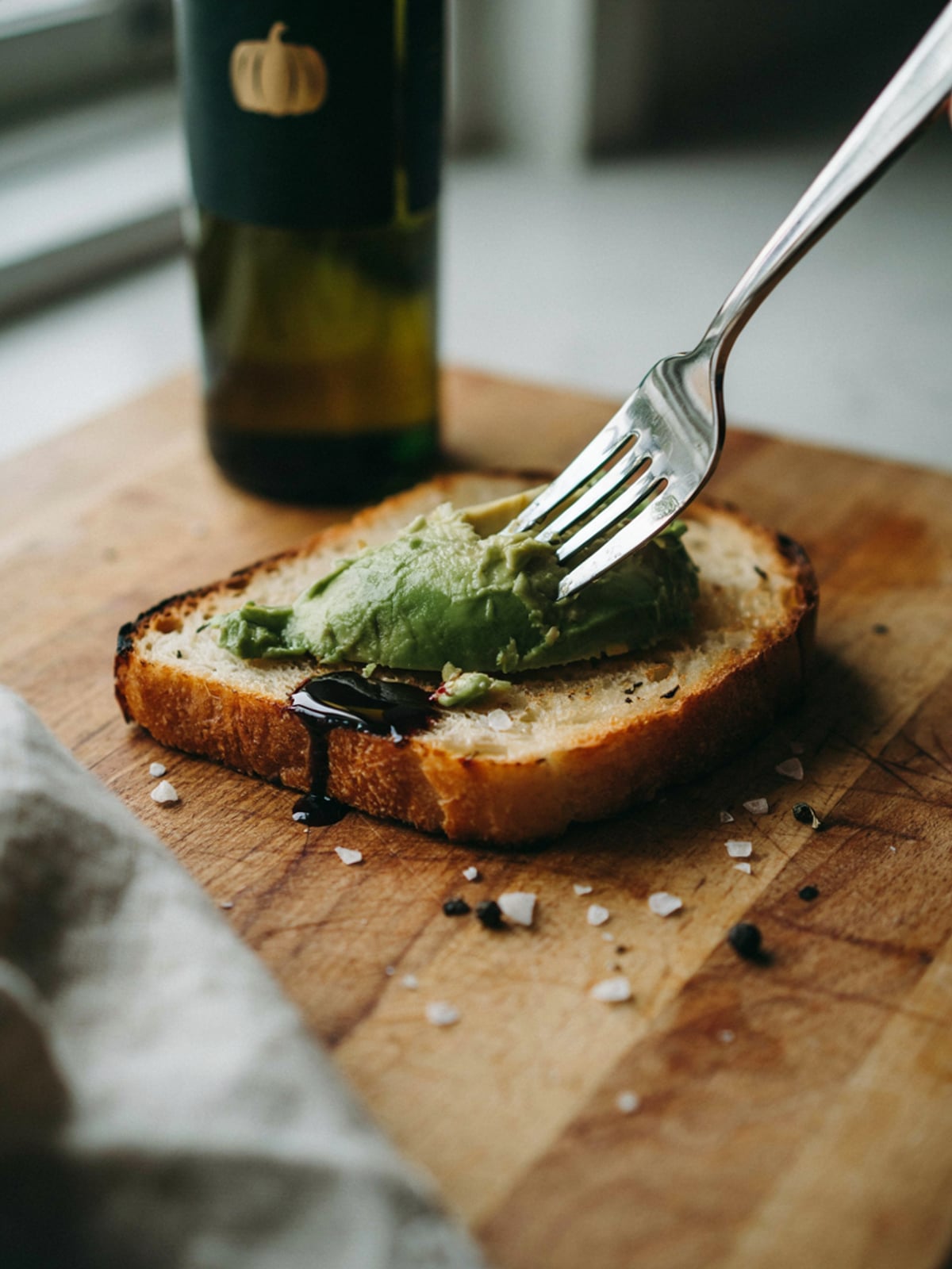 Avocado-Toast mit Kürbiskernöl