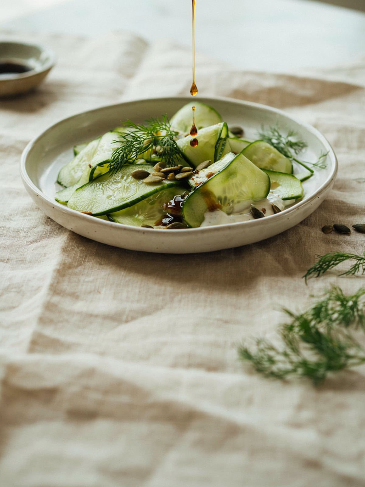 Gurkensalat mit Kürbiskernöl