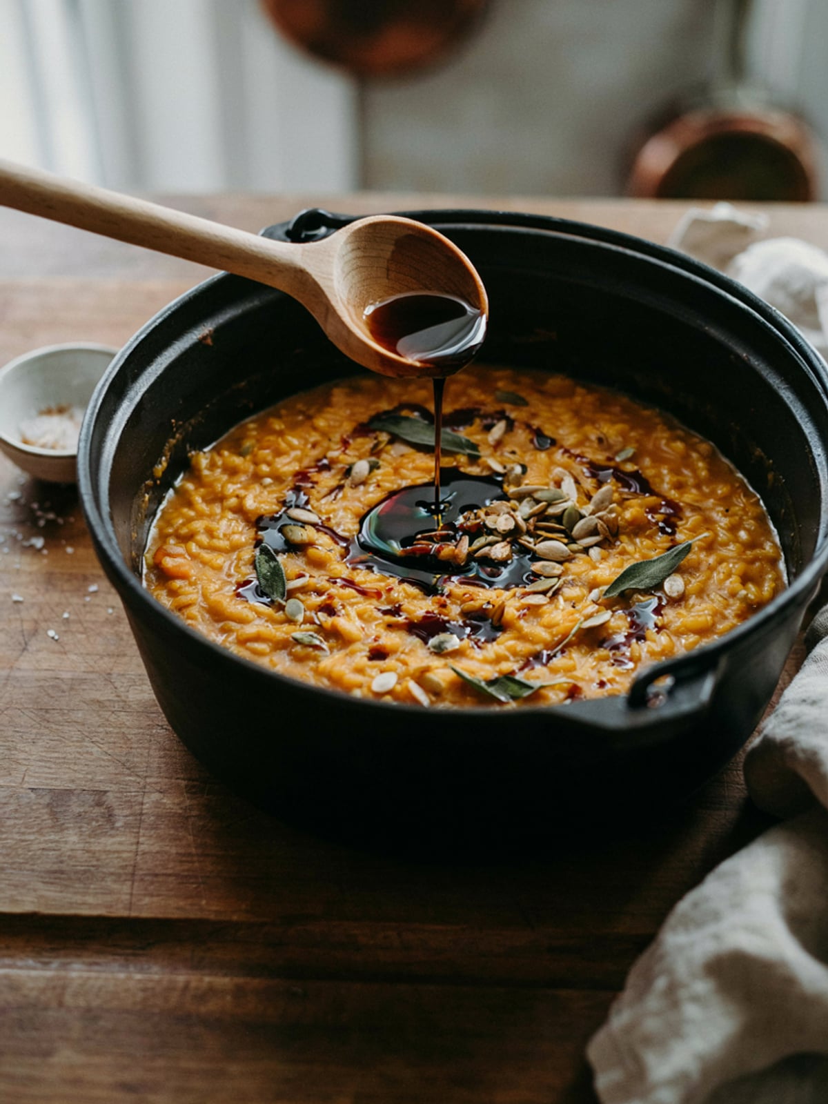 Risotto mit Kürbiskernöl