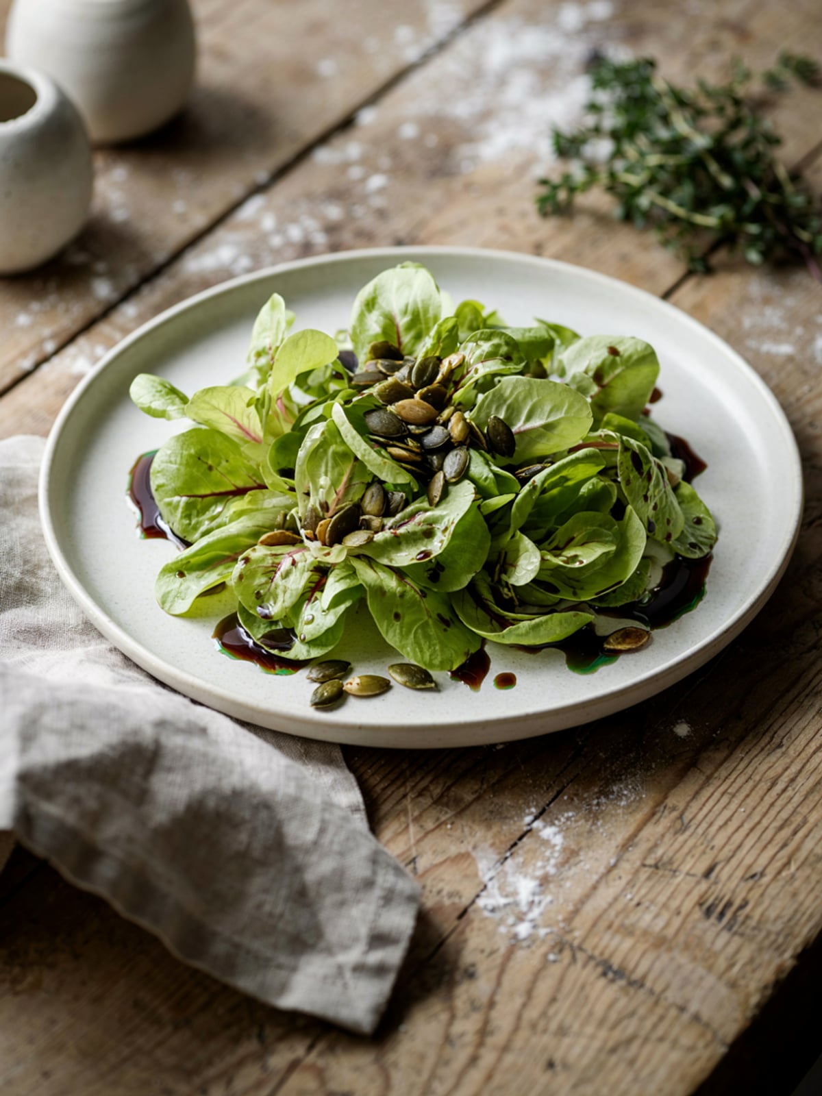 Steirischer Salat mit Kürbiskernöl